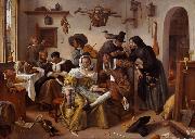 Jan Steen The Word Upside Down (mk08) oil on canvas